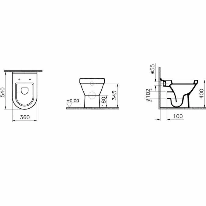 Kartell Style Back To Wall Toilet & Soft Close Seat 4 Kartell Style Back To Wall Toilet & Soft Close Seat - Image 2