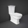Washington Close Coupled Open Back Push Button Flush WC With Soft Close Seat White - RAK Ceramics 2 Washington Close Coupled Open Back Push Button Flush WC With Soft Close Seat White - RAK Ceramics -Burlington Bath Shop WASPAK500 1