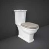 Washington Close Coupled Open Back Push Button Flush WC With Soft Close Seat Cappuccino - RAK Ceramics 2 Washington Close Coupled Open Back Push Button Flush WC With Soft Close Seat Cappuccino - RAK Ceramics -Burlington Bath Shop WASPAK514