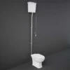 Washington High Level Cistern And WC With Soft Close Seat White - RAK Ceramics -Burlington Bath Shop WASPAKHL500 1
