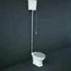 Washington High Level Cistern And WC With Soft Close Seat Grey - RAK Ceramics -Burlington Bath Shop WASPAKHL503