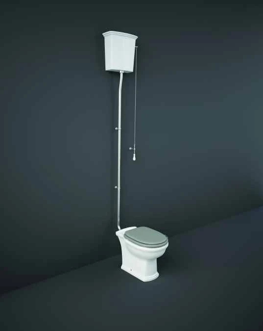 Washington High Level Cistern And WC With Soft Close Seat Grey - RAK Ceramics 3 Washington High Level Cistern And WC With Soft Close Seat Grey - RAK Ceramics