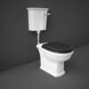 Washington Low Level Cistern And WC With Soft Close Seat Black - RAK Ceramics -Burlington Bath Shop WASPAKLL504