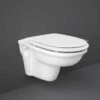 Washington Wall Hung WC With Soft Close Seat White - RAK Ceramics 2 Washington Wall Hung WC With Soft Close Seat White - RAK Ceramics -Burlington Bath Shop WASWHPAN R500