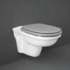 Washington Wall Hung Rimless WC With Soft Close Seat Grey - RAK Ceramics -Burlington Bath Shop WASWHPAN R503 1 1