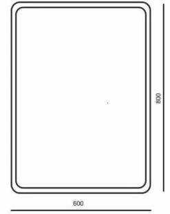 The White Space Hey U LED Bathroom Mirror - 600 X 800 -Burlington Bath Shop WSM001 TECH RD