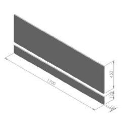 Gloss White Wood Bath Panel 1700mm By The White Space -Burlington Bath Shop WSSBP17