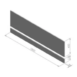 Gloss White Wood Bath Panel 1800mm By The White Space -Burlington Bath Shop WSSBP18