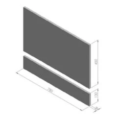 Gloss White Wood Bath Panel 1800mm By The White Space -Burlington Bath Shop WSSBP80 1