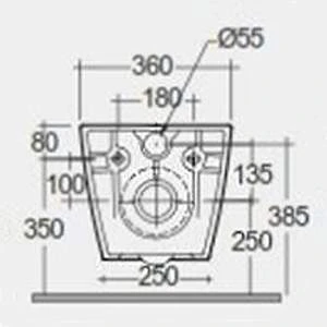 Feeling Matt Greige Wall Hung Rimless WC Inc Soft Close Seat - RAK Ceramics 5 Feeling Matt Greige Wall Hung Rimless WC Inc Soft Close Seat - RAK Ceramics - Image 3