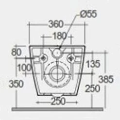 Feeling Matt White Wall Hung Rimless WC Inc Soft Close Seat - RAK Ceramics -Burlington Bath Shop Wall Hung Sizes 2 v1 4