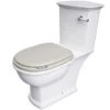 Washington Close Coupled Open Back Lever Flush WC With Soft Close Seat Greige - RAK Ceramics -Burlington Bath Shop Washington Greige WC