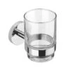 Croydex Pendle Tumbler Glass & Holder - Chrome - Flexi-Fix -Burlington Bath Shop ae235 1