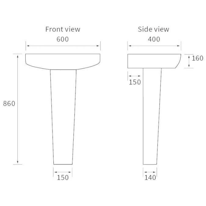 Ankam Bathroom Suite, 600mm Basin, Close Toilet & 1700 Double Ended Bath 7 Ankam Bathroom Suite, 600mm Basin, Close Toilet & 1700 Double Ended Bath - Image 5