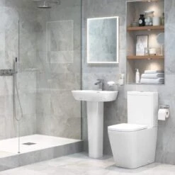 Ankam 600x400mm 1TH Basin & Full Pedestal -Burlington Bath Shop ankam lifestyle1 1