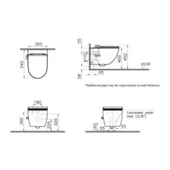 VitrA Aquacare Sento Rimless Wall Hung Bidet Toilet Integrated Valve 5 VitrA Aquacare Sento Rimless Wall Hung Bidet Toilet Integrated Valve -Burlington Bath Shop aquacare sento toilet bidet with valve tech