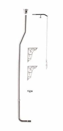 Bayswater Fitzroy Traditional High Level Toilet Chrome Flush Pipe Kit - Pull Flush -Burlington Bath Shop baya015