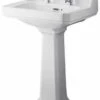 Bayswater Fitzroy 560mm 2 Tap Holes Basin & Full Pedestal -Burlington Bath Shop bayc001 002 1