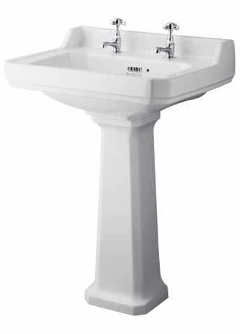 Bayswater Fitzroy 500mm 2 Tap Holes Basin & Full Pedestal 3 Bayswater Fitzroy 500mm 2 Tap Holes Basin & Full Pedestal