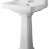 Bayswater Fitzroy 560mm 1 Tap Hole Basin & Full Pedestal -Burlington Bath Shop bayc003 4