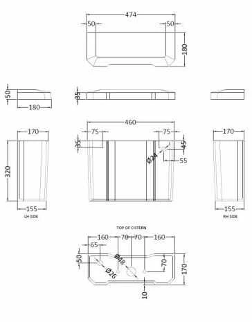 Bayswater Fitzroy Traditional Close Coupled Toilet - Flush Handle 10 Bayswater Fitzroy Traditional Close Coupled Toilet - Flush Handle - Image 8