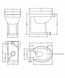 Bayswater Fitzroy Traditional Comfort Raised Height Back To Wall Toilet Pan 15 Bayswater Fitzroy Traditional Comfort Raised Height Back To Wall Toilet Pan -Burlington Bath Shop bayc022 tech