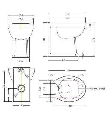 Bayswater Fitzroy Traditional Comfort Raised Height Back To Wall Toilet Pan 9 Bayswater Fitzroy Traditional Comfort Raised Height Back To Wall Toilet Pan - Image 7