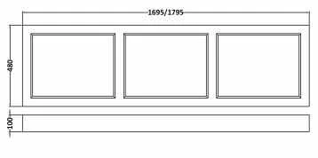Bayswater 1700mm Bath Front Panel - Plummett Grey 5 Bayswater 1700mm Bath Front Panel - Plummett Grey - Image 3