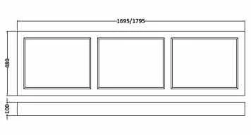 Bayswater 1800mm Bath Front Panel - Plummett Grey 5 Bayswater 1800mm Bath Front Panel - Plummett Grey - Image 3