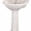 Bayswater Porchester 600mm 1 Tap Hole Basin & Full Pedestal -Burlington Bath Shop bays101