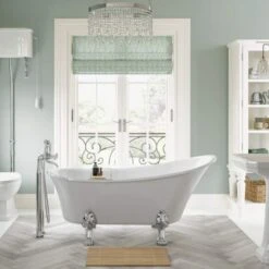 Bourbourg Traditional 1530mm Freestanding Bath Chrome Feet -Burlington Bath Shop bourbourg lifestyle
