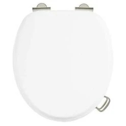 Burlington Matt White Wooden Traditional Toilet Seat Soft Closing - S45