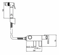 Douche Spray & Thermostatic Valve Kit - BW002 - Nuie -Burlington Bath Shop bw002 spec