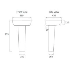 Campbell Bathroom Suite, 555mm Basin, Close Toilet & 1700 Bath -Burlington Bath Shop campbell basin and ped tech