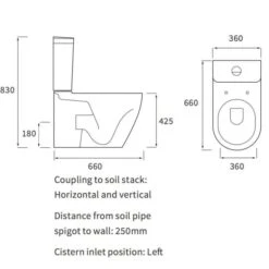 Campbell Close Coupled Toilet & Soft Closed Seat -Burlington Bath Shop cample cc toilet tech