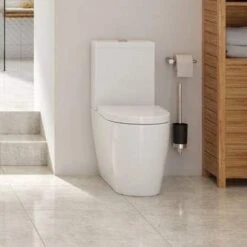 Campbell Close Coupled Toilet & Soft Closed Seat -Burlington Bath Shop camppbell lifestyle1 2
