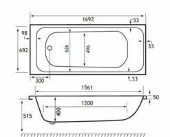 Carron Profile 1700 X 700 Single Ended Bath - 5mm -Burlington Bath Shop carron profile tech rd