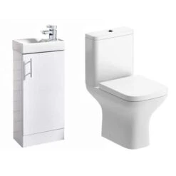 Cedar Cloakroom Pack - Toilet, Vanity Unit & Tap