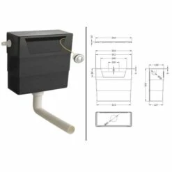 Classic White Gloss Bathroom Furniture Pack Inc Cistern, Toilet Pan, Seat & Basin - Nuie -Burlington Bath Shop cicstern