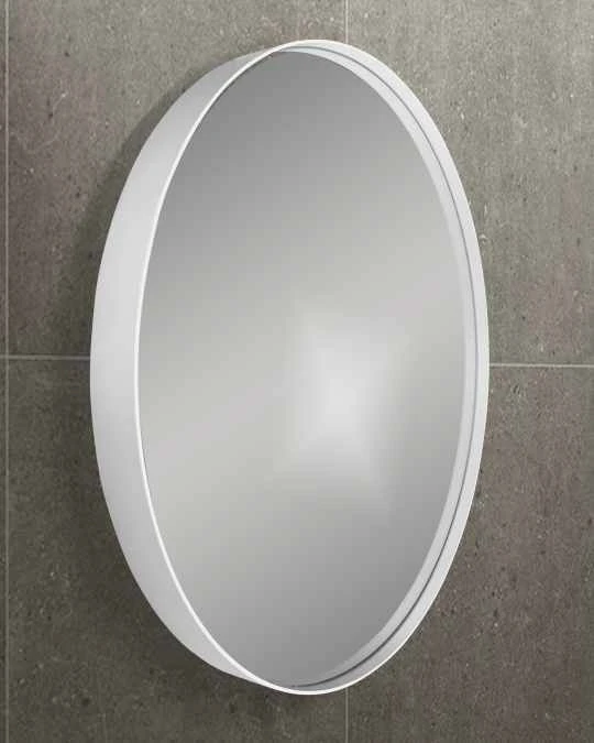 City Round Mirror 600mm - White - Origins Living 4 City Round Mirror 600mm - White - Origins Living - Image 2