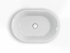 Clearwater Sontuoso Clear Stone Countertop Basin - 550 X 350 - B5ECS -Burlington Bath Shop clearwater basin sontuoso large 2