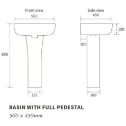 Crest 4 Piece Toilet & Basin Set 11 Crest 4 Piece Toilet & Basin Set -Burlington Bath Shop crest 560 basin with ped tech 1