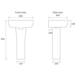 Crest Bathroom Suite, Basin, Toilet & 1700mm Bath -Burlington Bath Shop crest 560 basin with ped tech 2