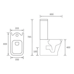 Crest Closed Coupled Fully Shrouded Toilet & Slim Soft Close Seat -Burlington Bath Shop crest close coupled full shroud tech
