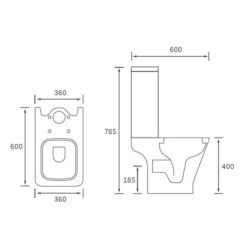 Crest 4 Piece Toilet & Basin Set 13 Crest 4 Piece Toilet & Basin Set -Burlington Bath Shop crest close coupled open back tech 1