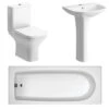 Crest Bathroom Suite, Basin, Toilet & 1700mm Bath -Burlington Bath Shop crest suite se