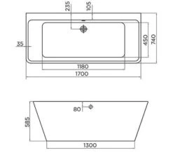 April Eppleby Freestanding Bath - 1700 X 740mm -Burlington Bath Shop eppleby technical