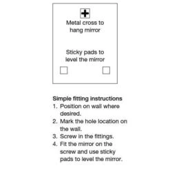Round Top Bevelled Bathroom Mirror 50x40cm - TEM5040A - Euroshowers -Burlington Bath Shop fixing 1