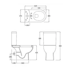 RAK Tonique Bathroom Suite With 1700 X 700mm Bath -Burlington Bath Shop frontline luna wc tech