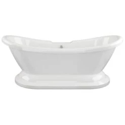Gressingham 1760mm Freestanding Boat Bath - White -Burlington Bath Shop gressingham 2